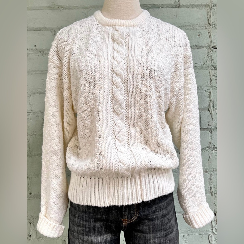 Vintage Cream Crew Neck Sweater